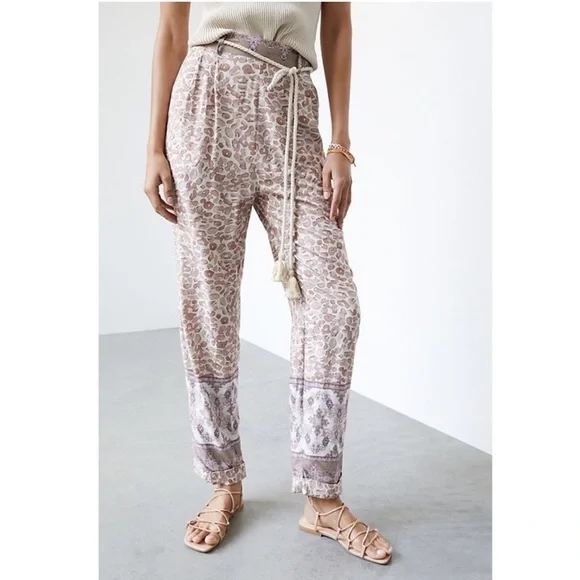 Anthropologie Ollari Tasseled Tapered Pants NWT - Picture 3 of 12